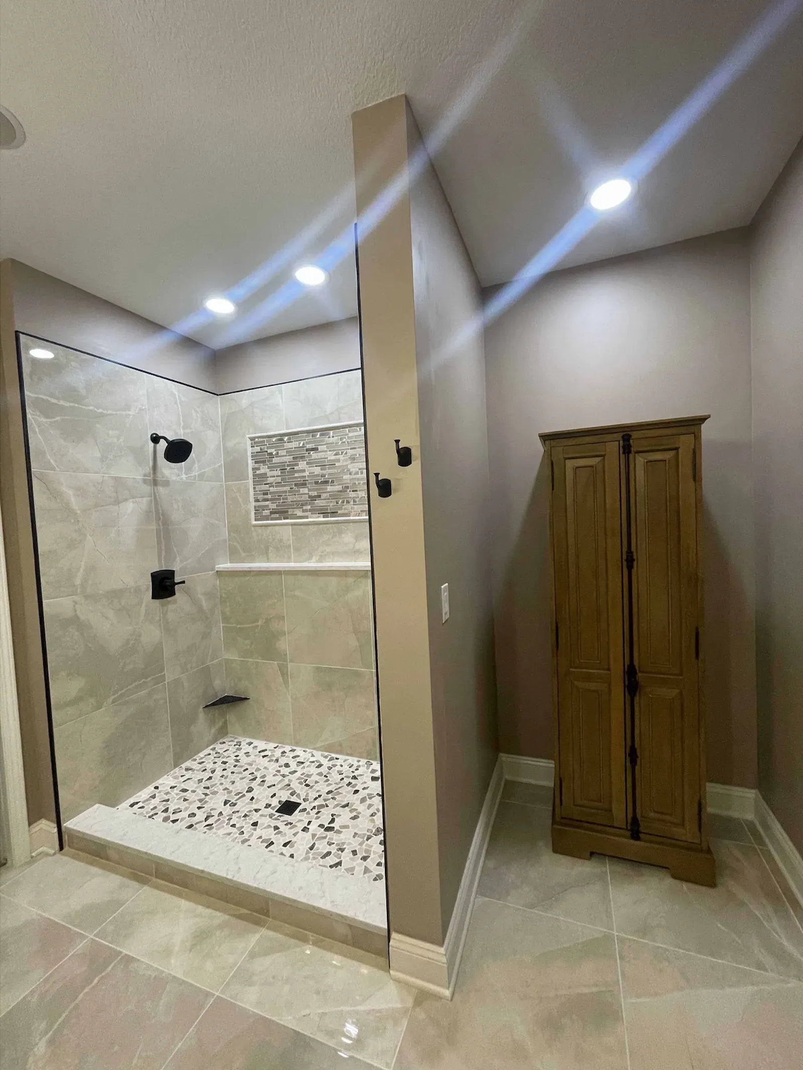 Custom walk-in shower