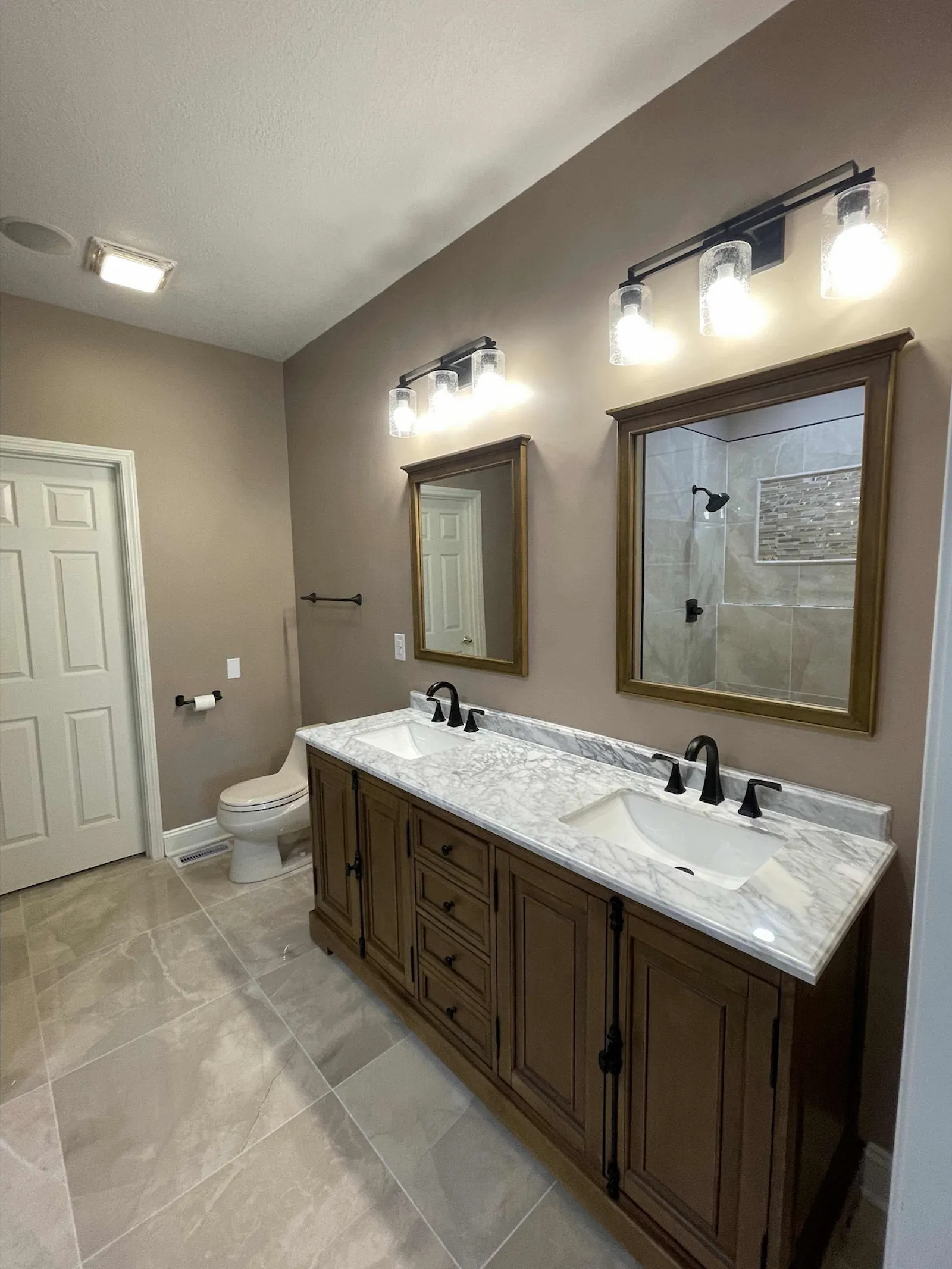 Double vanity bathroom remodel
