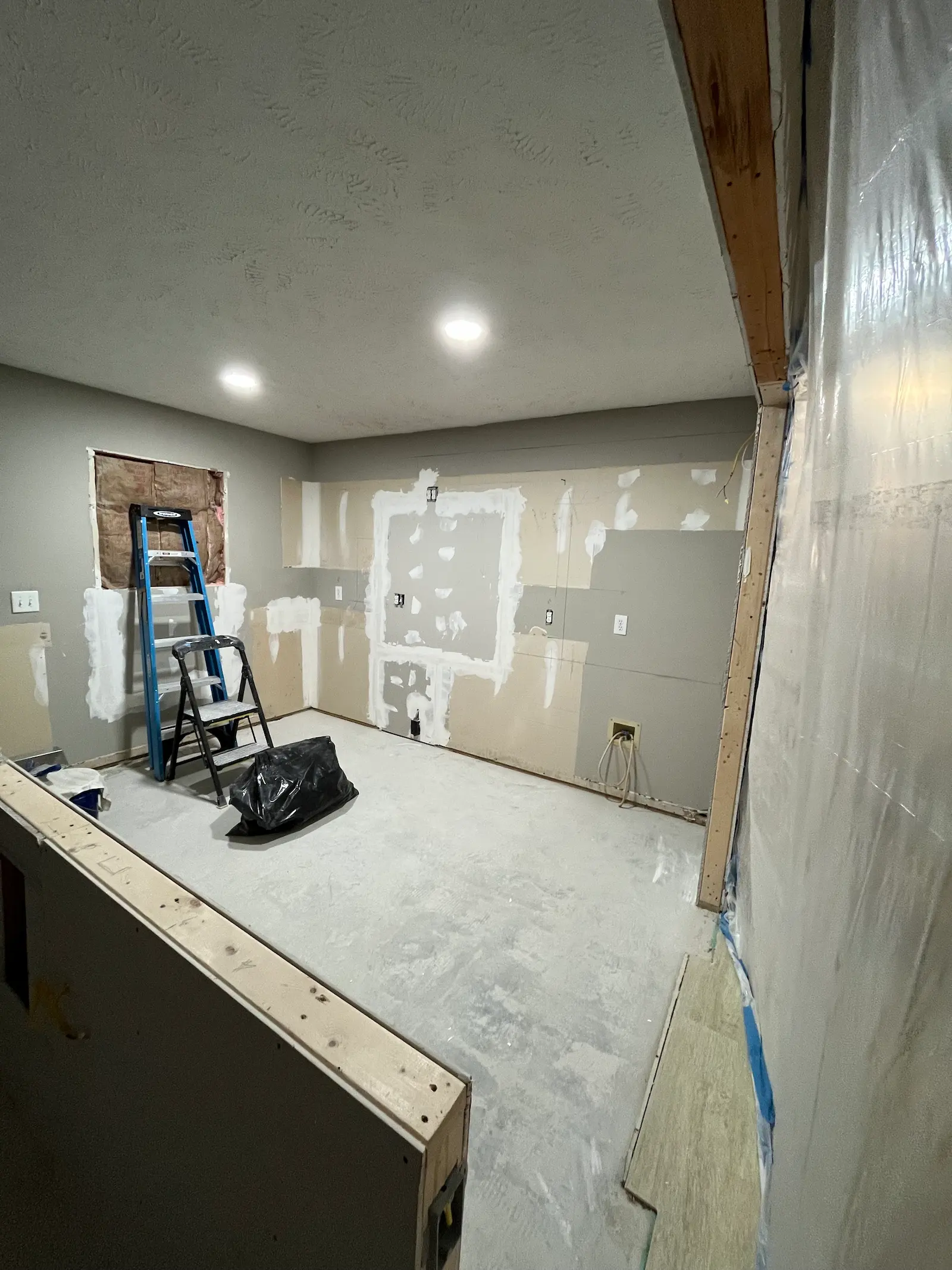 Kitchen during construction