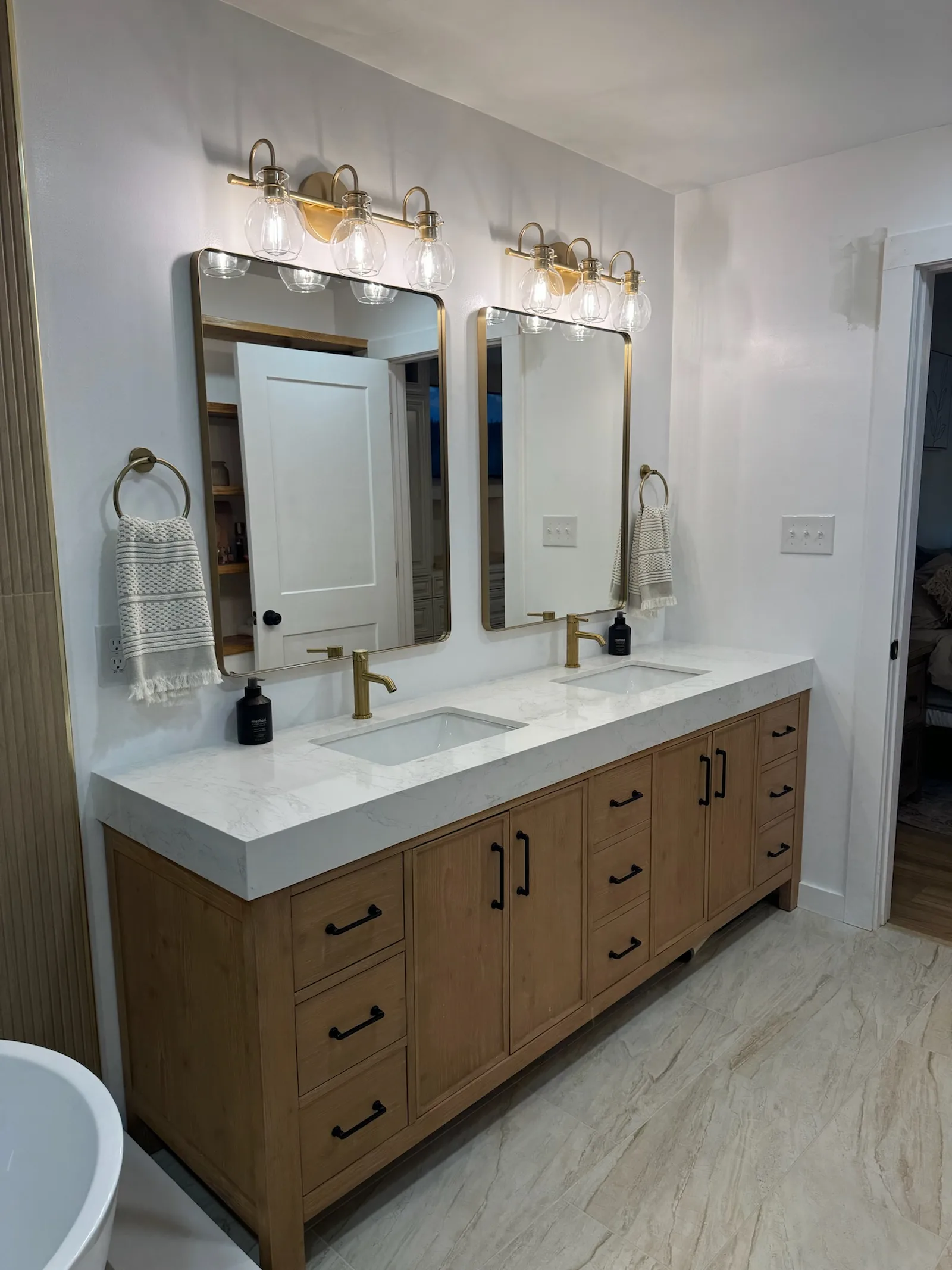 Double vanity bathroom remodel